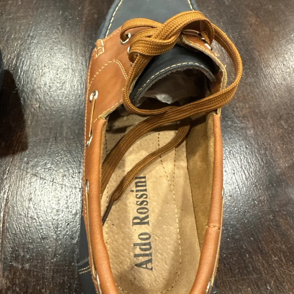 Aldo Rossini Boat Shoe‎ in Brown/navy [Size 11 or Euto 44]